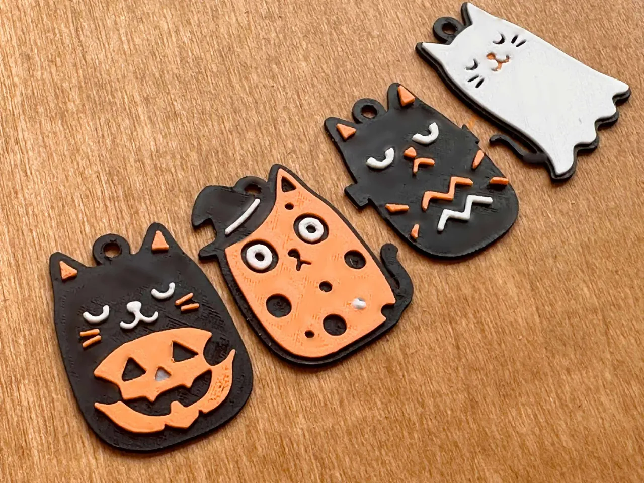 Halloween Cat Earrings Charms view 2
