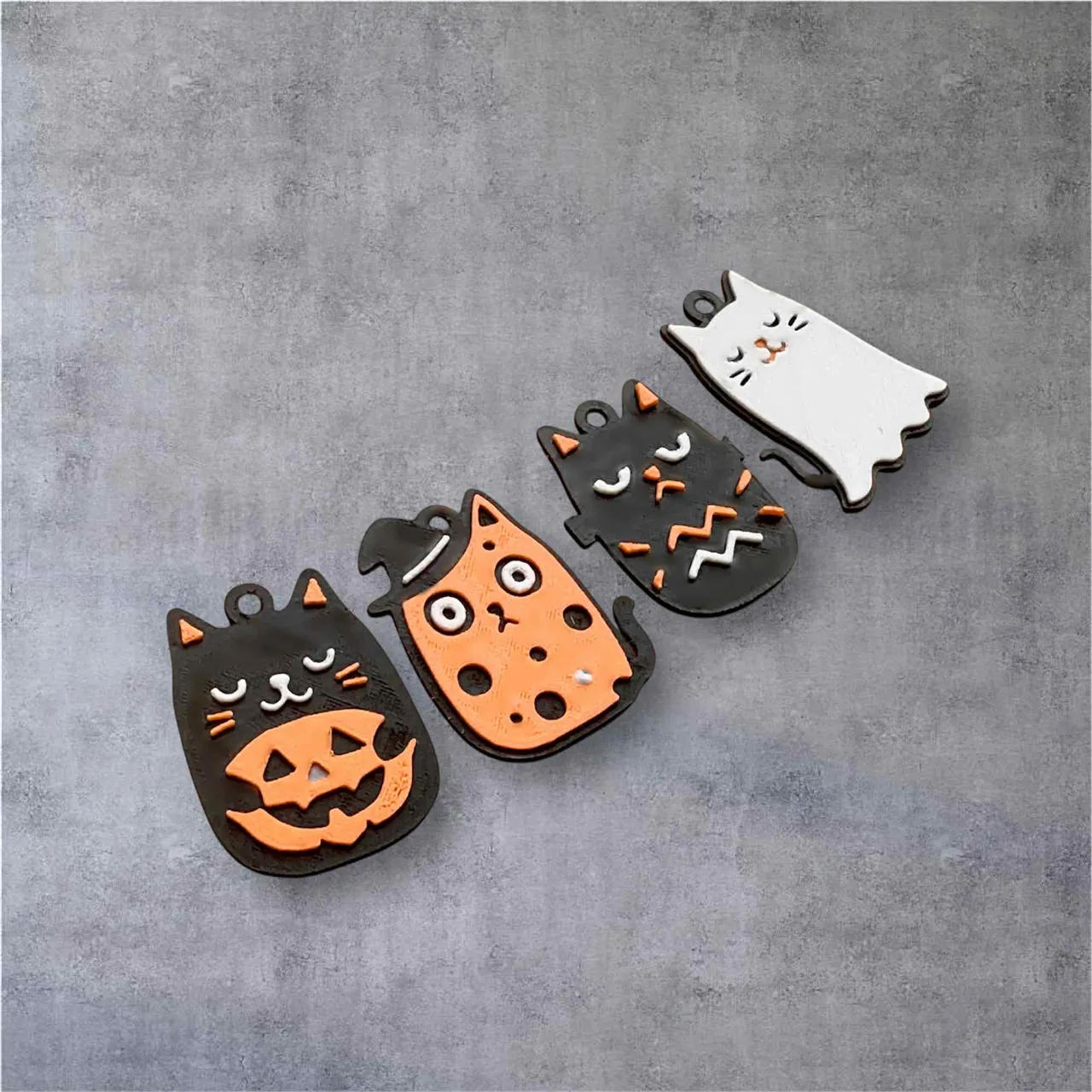 Halloween Cat Earrings Charms view 3