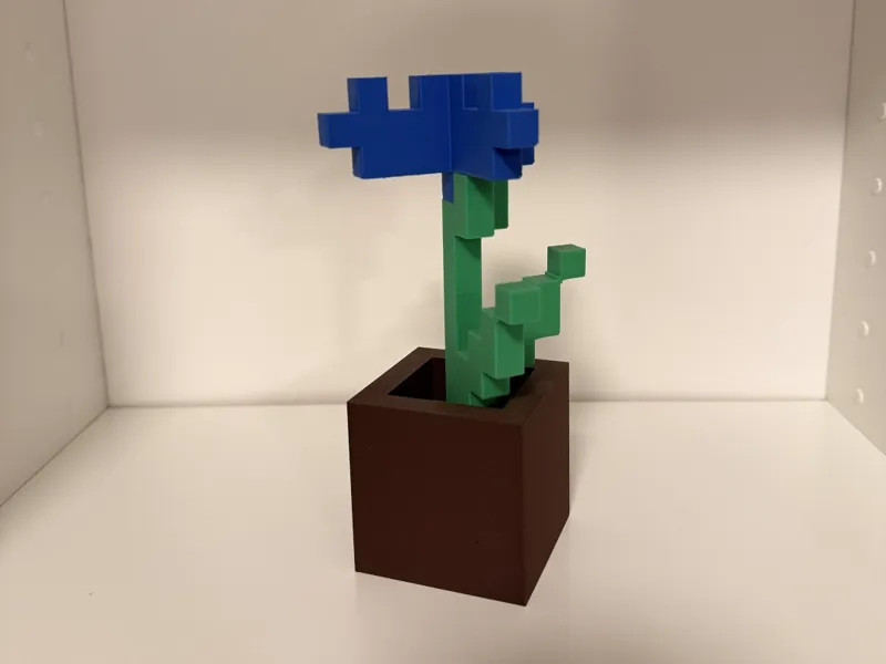 Minecraft Cornflower in pot - no AMS & AMS