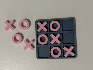 Tic Tac Toe Board Game Portable 3D Print