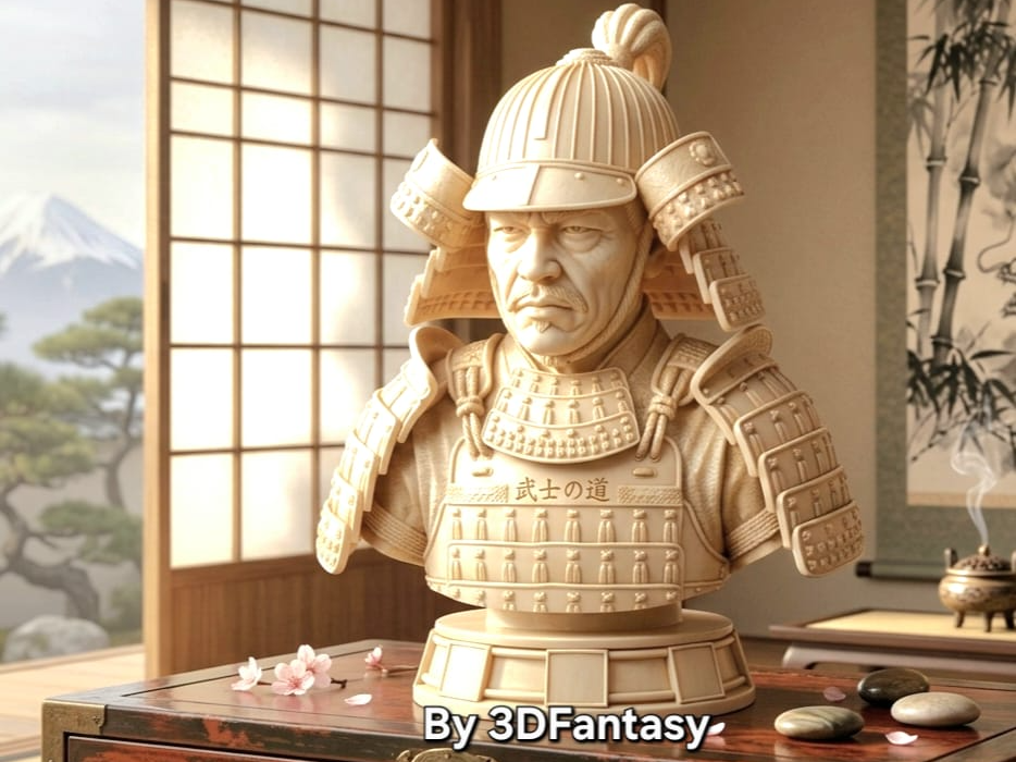 Busto del Signore della Guerra Samurai HD