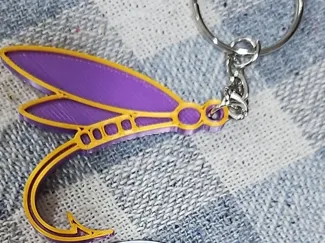 Fly Fishing Key Chain Model 1