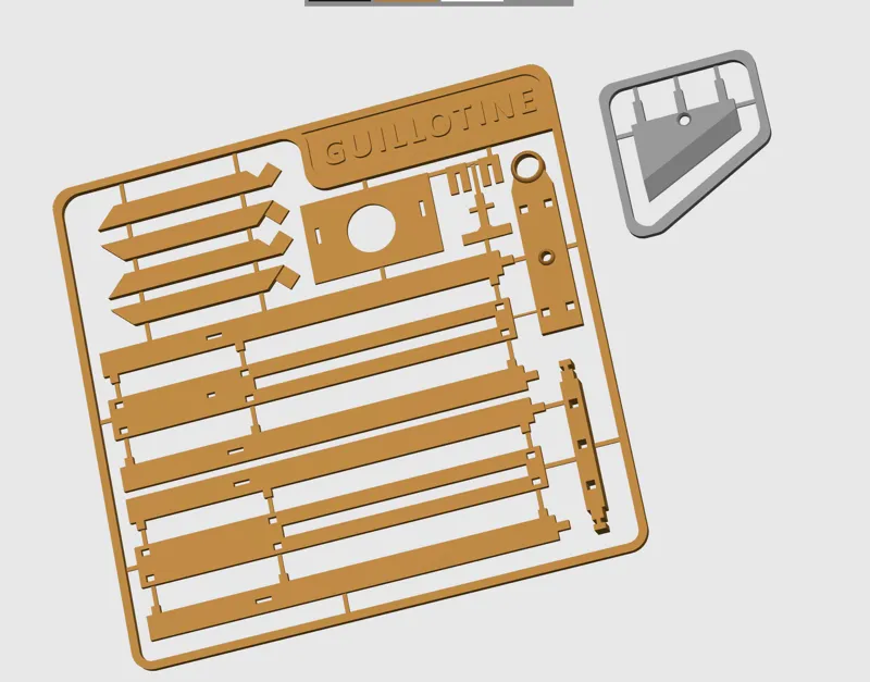 miniature Guillotine kit card 