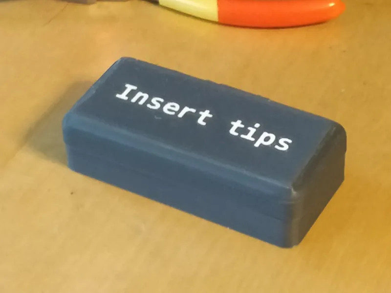 Heat Insert Tip Storage Box
