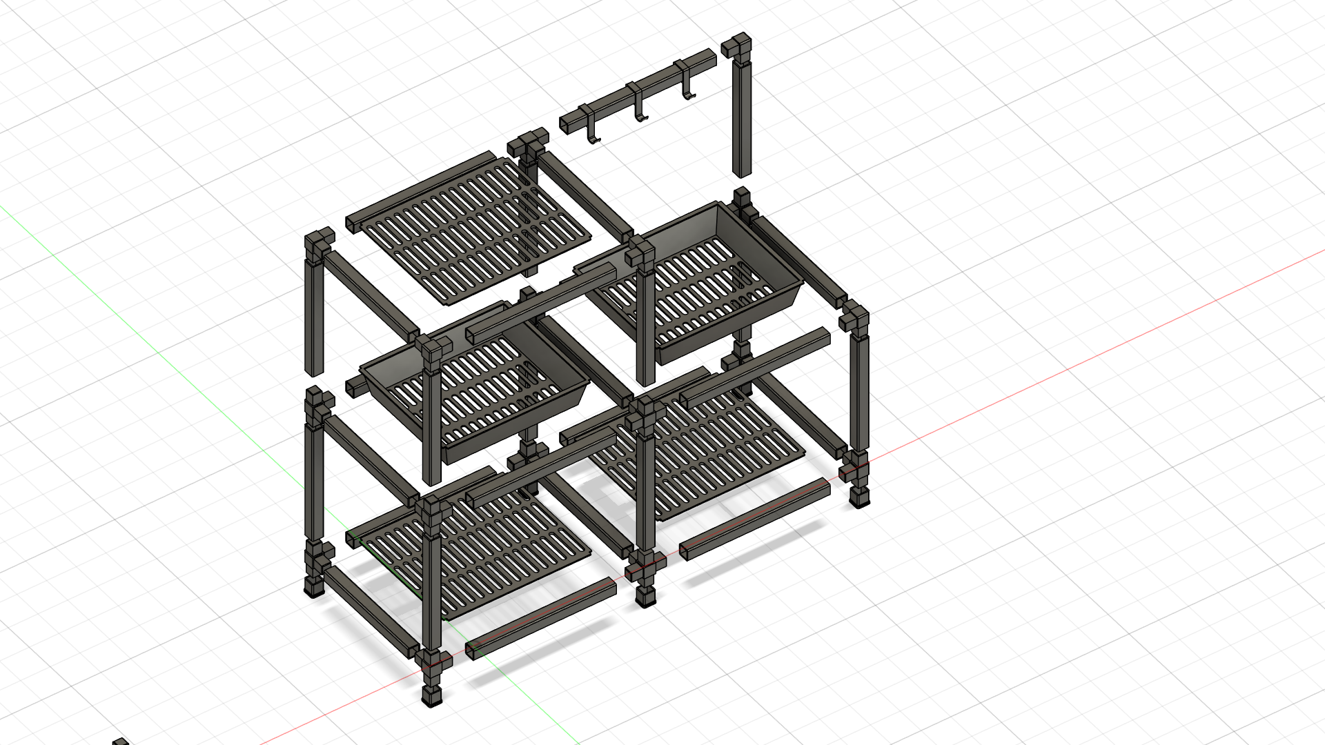 Miniatura 3 do modelo 3D 自由组合置物架DIY