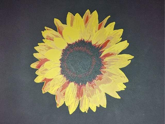 Sunflower 1 Hueforge Print and Earrings