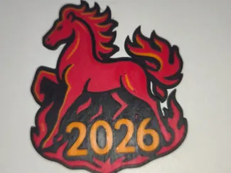 “Year of the Fire Horse 2026 Souvenir Magnet”