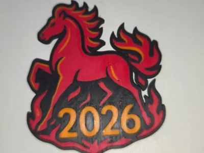 “Year of the Fire Horse 2026 Souvenir Magnet”
