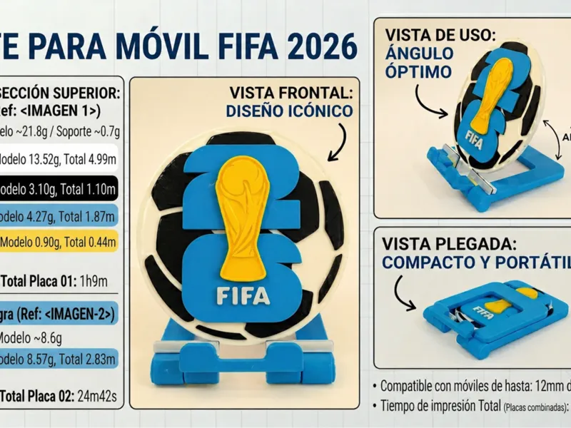 Soporte para móvil Fifa 2026 Personalizable