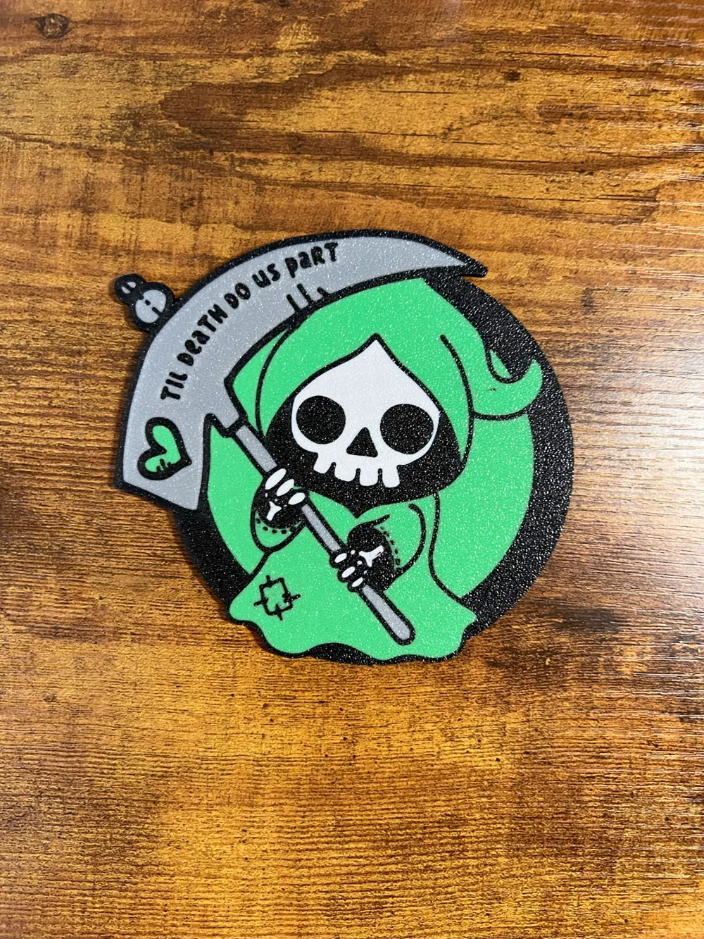 Grim - Til Death do Us Part Coaster - Free 3D Print Model - MakerWorld