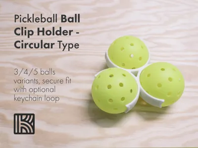 3/4/5 Pickleball Ball Clip Holder - Circular Type