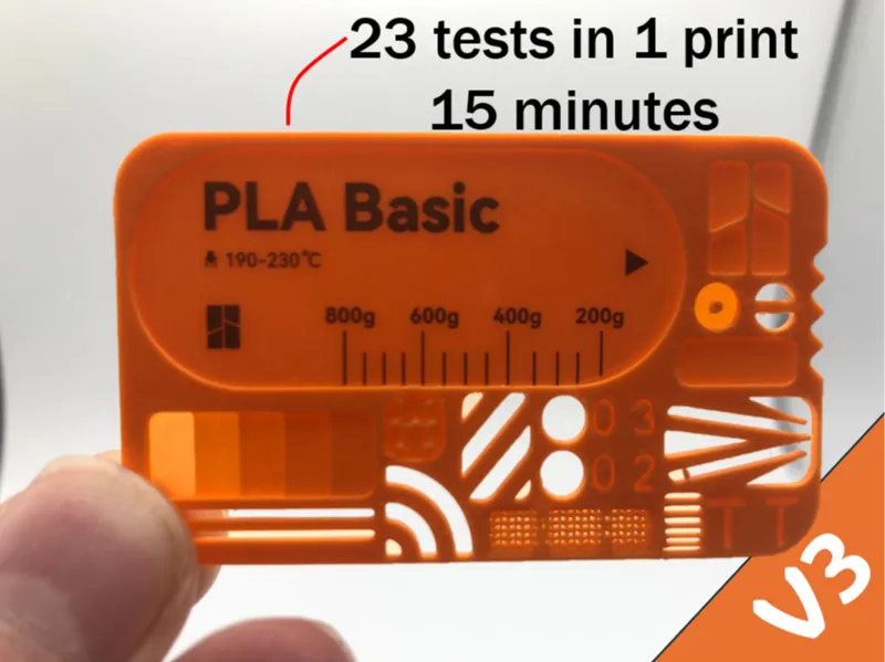 Filliment card with 23 tests -- 15 MINUTE PRINT!