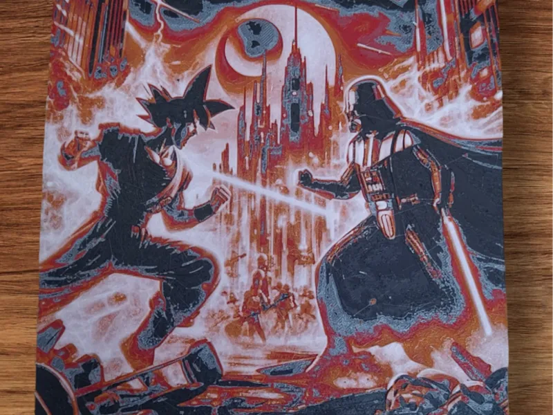 Goku vs Darth Vader hueforge