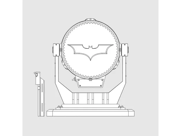 Batman's Bat-Signal by Luke MakerWorld: Download Free 3D Models