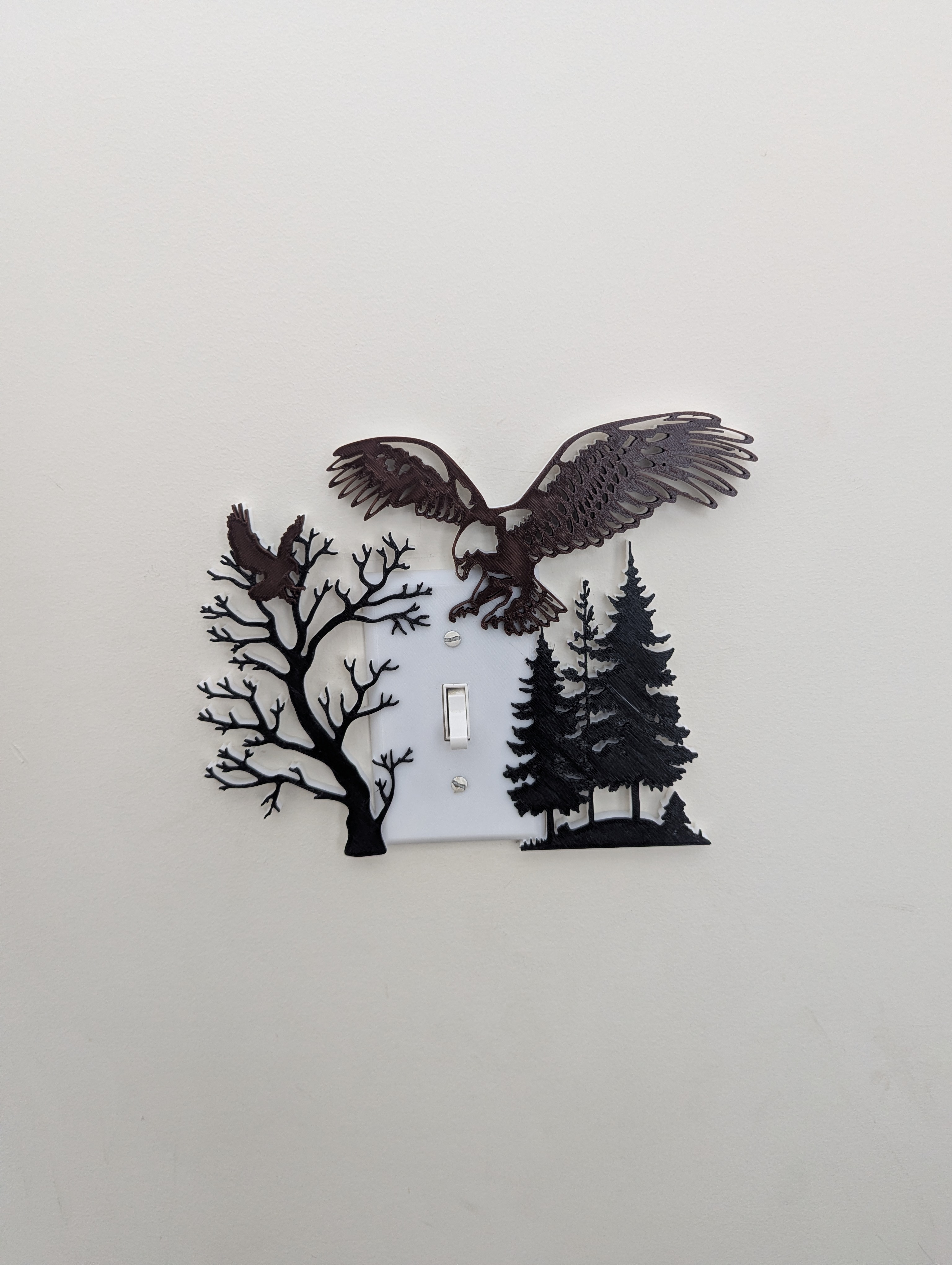 Miniatura 2 do modelo 3D Eagle single light switch cover