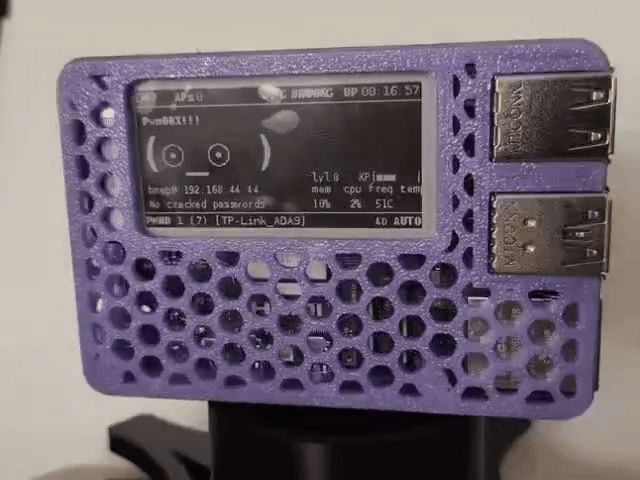Raspberry Pi 5 Pwnagotchi case Waveshare v4 E-Ink