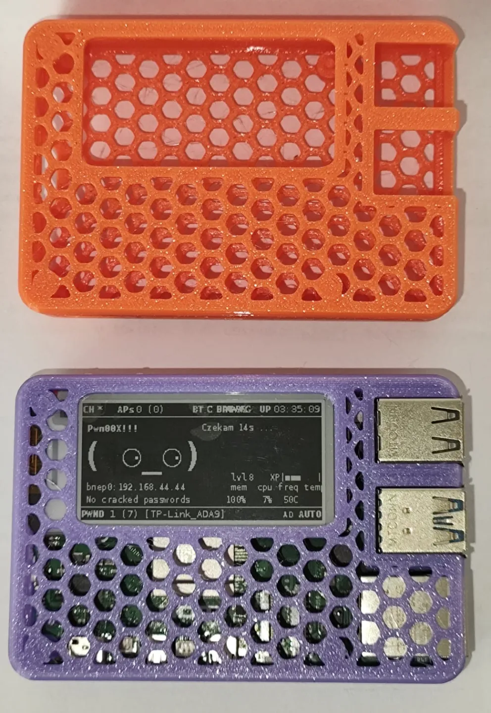 Carcasa Pwnagotchi para Raspberry Pi 5 Waveshare v4 E-Ink Remezclado ...