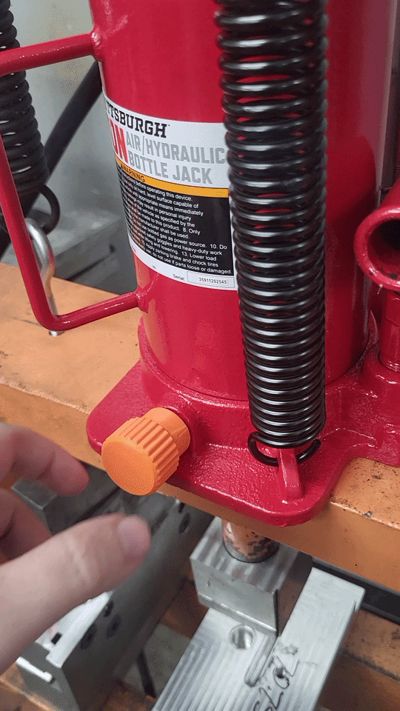 hydraulic shop press release knob