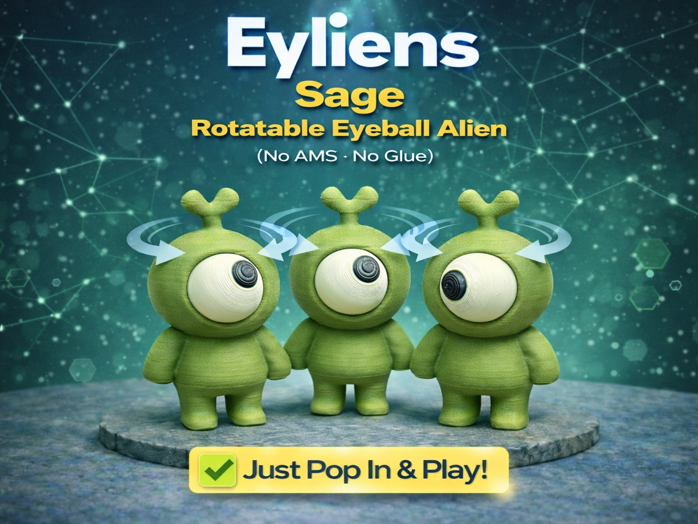 Eyliens Sage – Rotatable Eyeball Alien Desk Toy