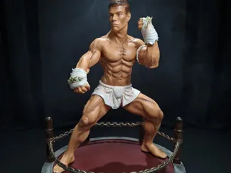 Van Damme Kickboxer 1989 Figure - Temple Diorama