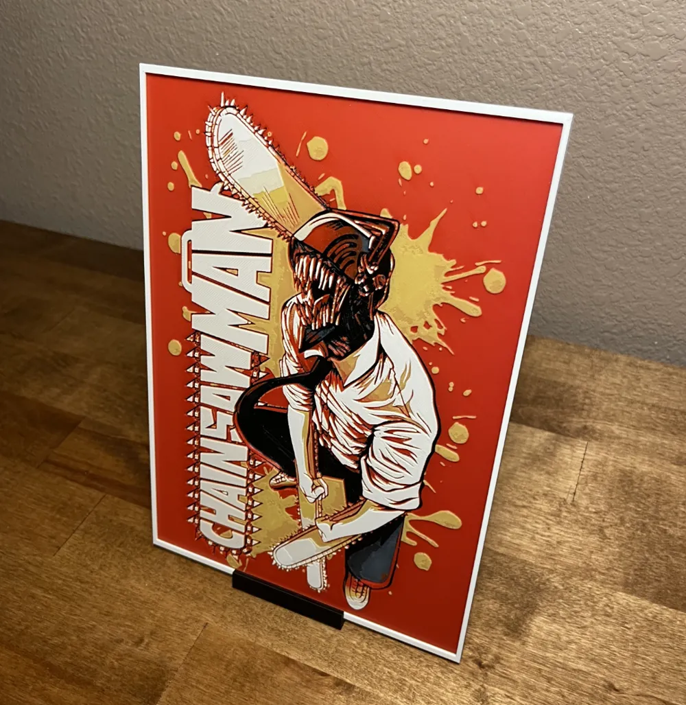 Hueforge - Chainsaw Man - Denji Demon Form w Text