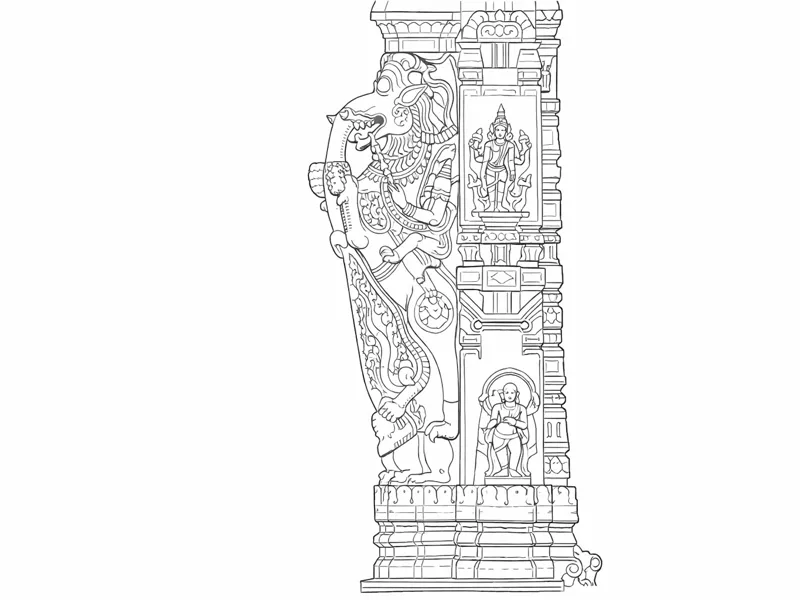INDIAN ARCHITECTURE PILLAR