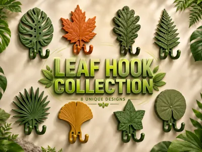 Leaf Hook Collection - 8 Wall Hook Designs