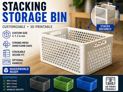 Customizable Mesh Storage Bin