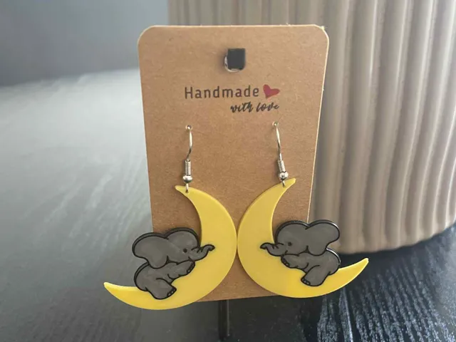 Sleeping Elephant Earrings
