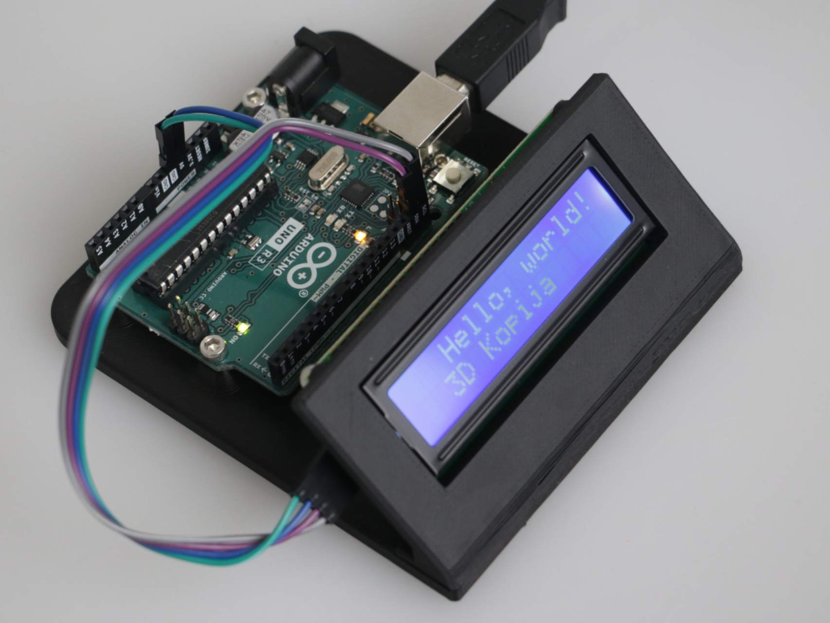Arduino Uno + 16x2 Screen with I2C
