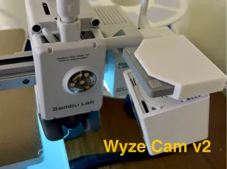 Wyze Cam V2 Horizontal Mount - Bambu A1 (not mini)