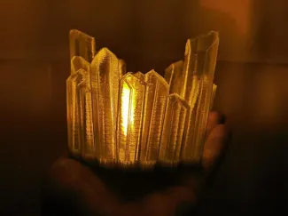 Crystal tea light holder