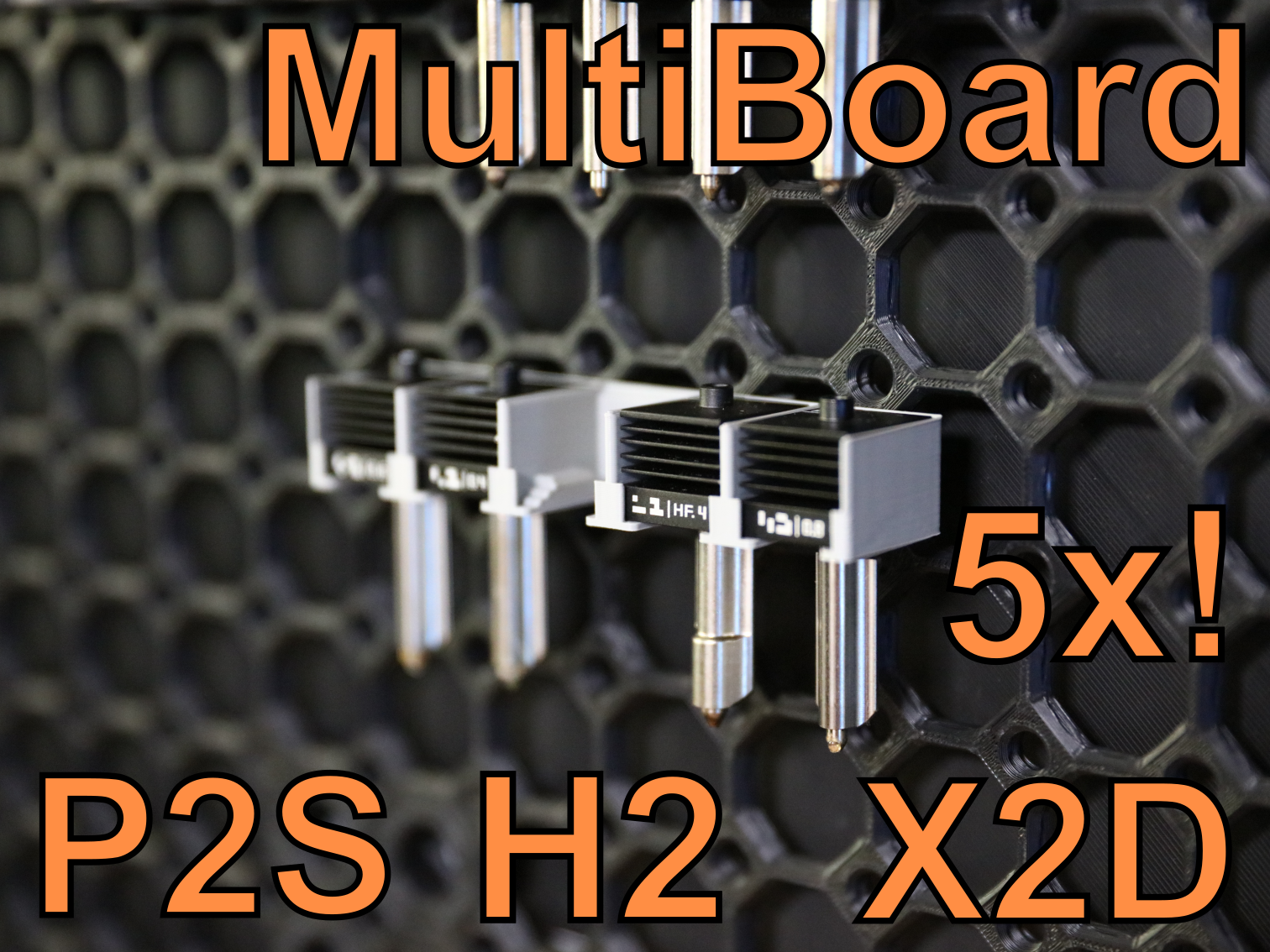 Multiboard 5x Bambu P2S / X2D / H2 Hotend Holder
