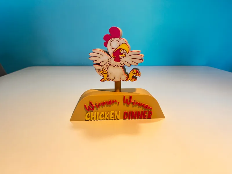 Winner winner chicken dinner trophy