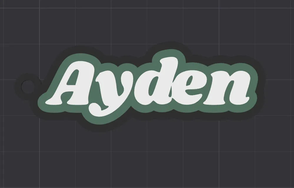Ayden Name Keychain – Layered 3D Printed Design - Free 3D Print Model ...
