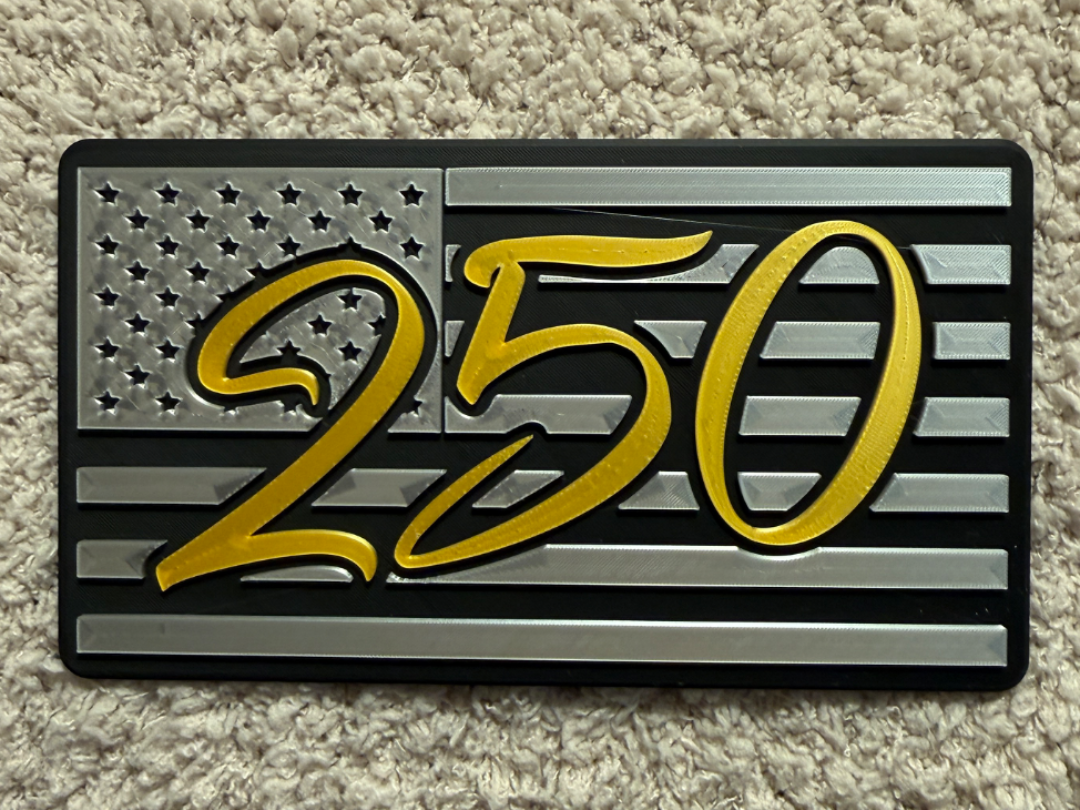 America 250 Subdued Flag Tag