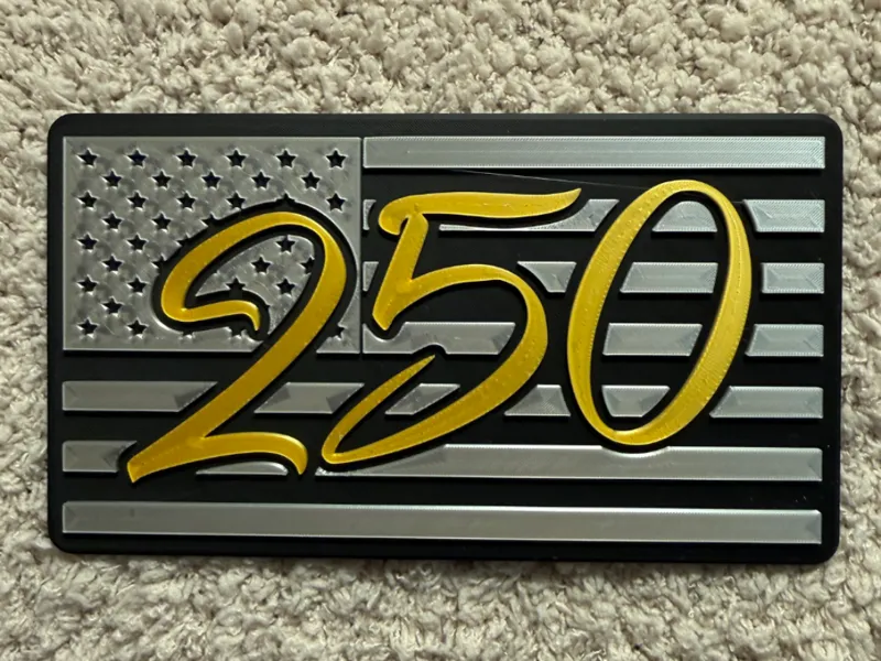 America 250 Subdued Flag Tag