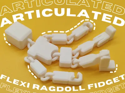 Articulated Flexi Ragdoll Fidget [Print-in-Place]