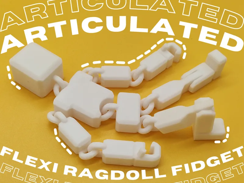 Articulated Flexi Ragdoll Fidget [Print-in-Place]