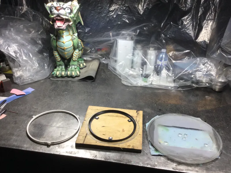 Econo Microwave turntable to workbench adapter