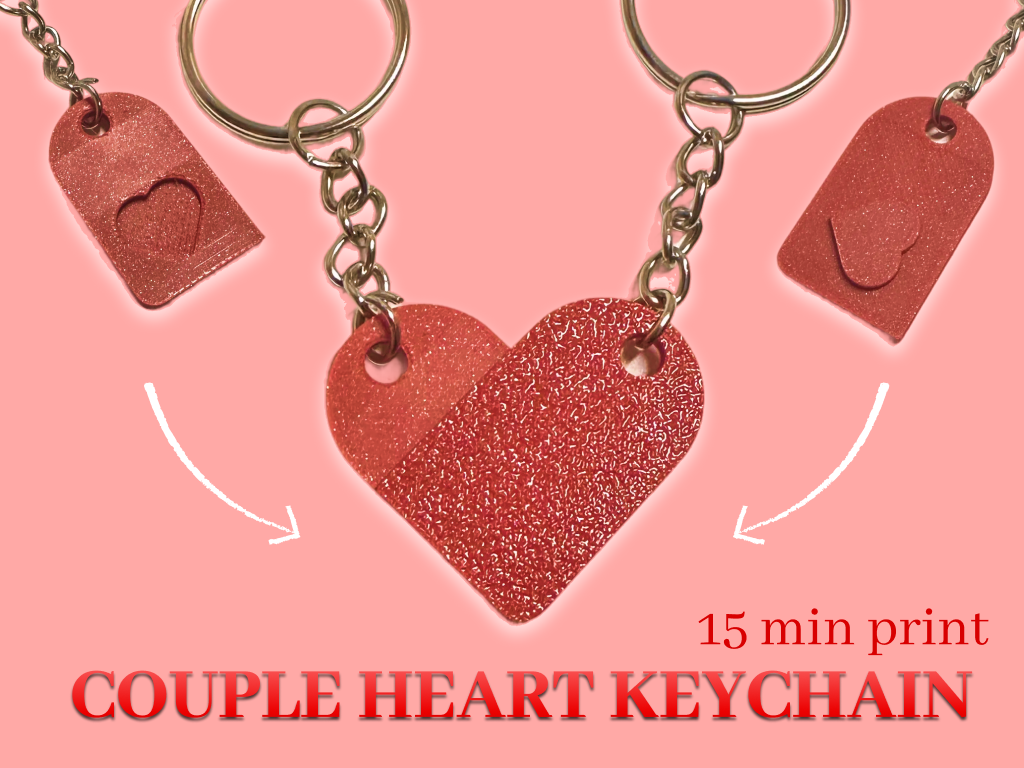 Couple Heart Keychains Valentine's day Gift