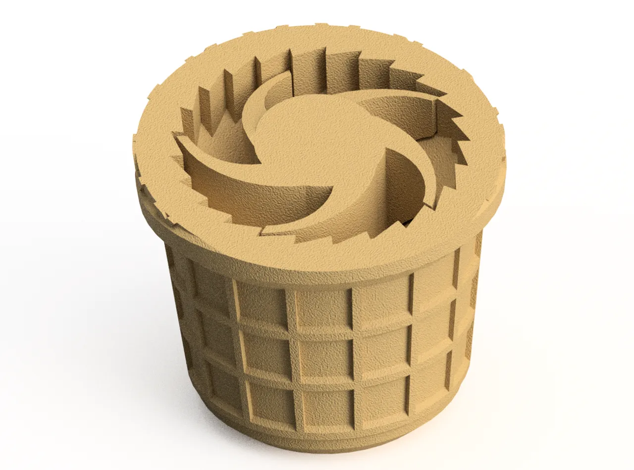 Ice Cream Cone Clicker - Fidget Print-in-Place view 3