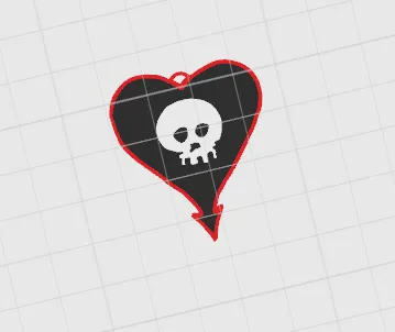 Alkaline Trio logo earrings/keychain view 2