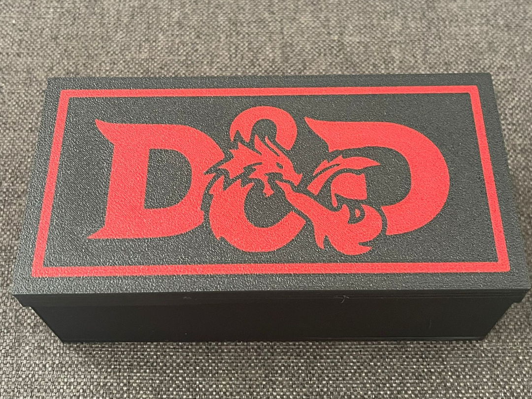 Coperchio per scatola porta miniature logo D&D