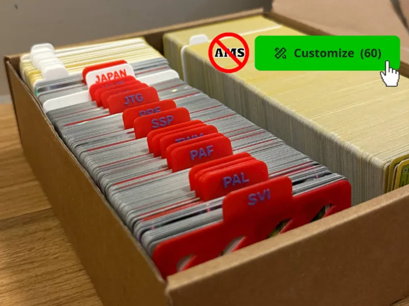 Customizable Horizontal TCG Card Divider