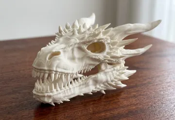 Adorno temático: Cráneo de Dragon Seasmoke de House of the Dragon — vista de referencia 3