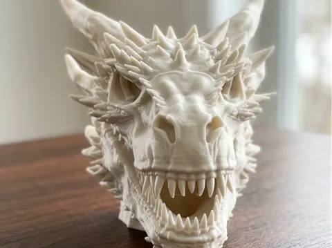 Adorno temático: Cráneo de Dragon Seasmoke de House of the Dragon — referencia de MakerWorld