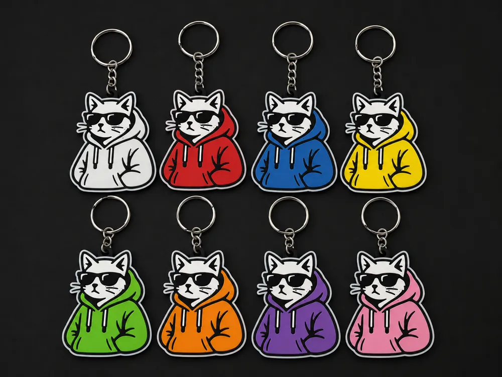 Llavero: Cool Cat keychain. Referencia del modelo original.