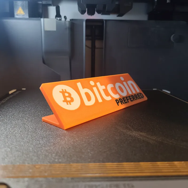 Bitcoin Accepted / Preferred Countertop Sign(s)