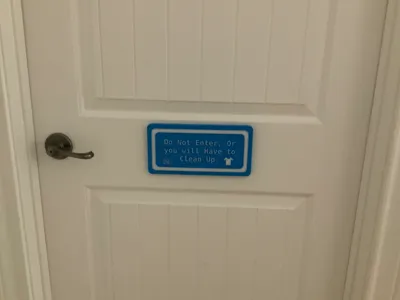 Sign for The 3D Printer Poop Dropper By chin_Strap
